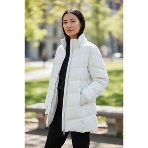 Nicole Benisti Point Zero Cream Down Puffer Coat XL Water Wind Resistant